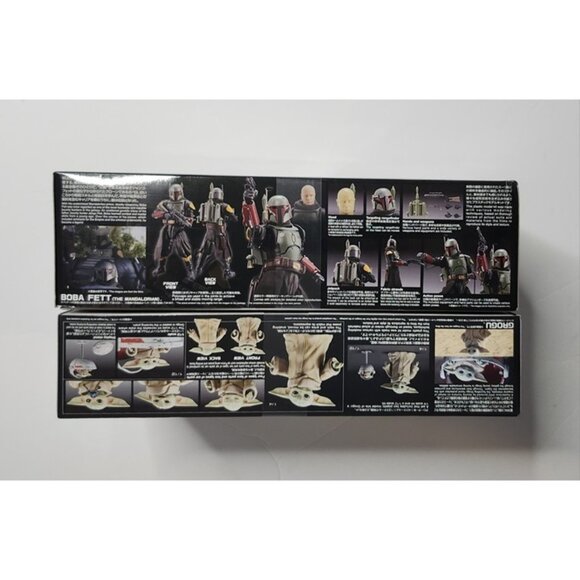 Bandai The Mandalorian Boba Fett & Grogu 1/12 Scale Model  Bandai The Mandalorian Boba Fett & Grogu 1/12 Scale Model Kit Bundle